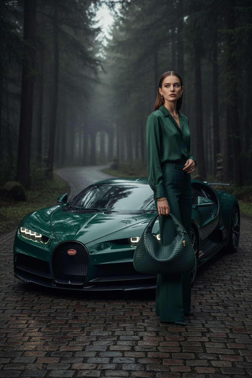 Stylish woman showcasing the Maison Maryim Élan handbag