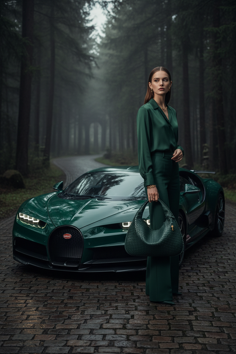 Stylish woman showcasing the Maison Maryim Élan handbag