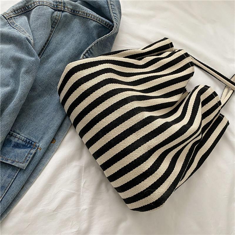 Maison Maryim Striped Canvas Tote