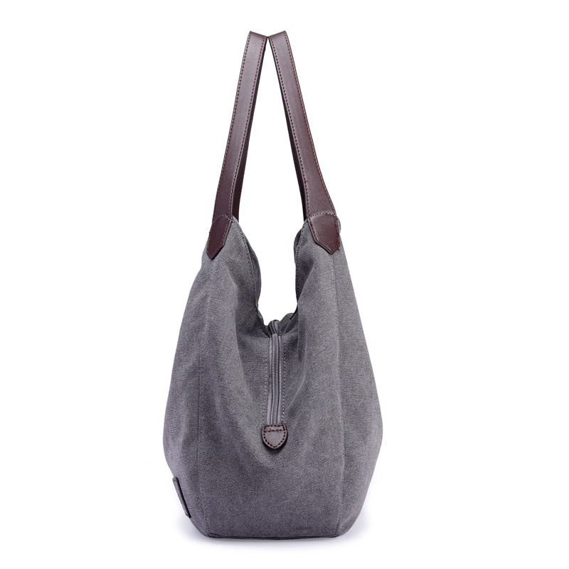 Maison Maryim Canvas Utility Tote — side view — tote
