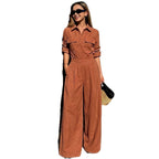 Maison Maryim Collared Utility Jumpsuit — front view — jumpsuit