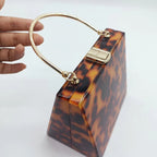 Maison Maryim Leopard Acrylic Evening Clutch