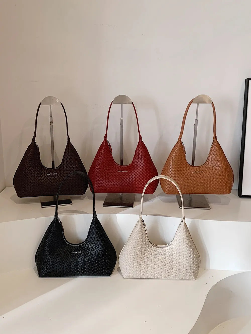 Maison Maryim Textured Vegan Leather Shoulder Bag