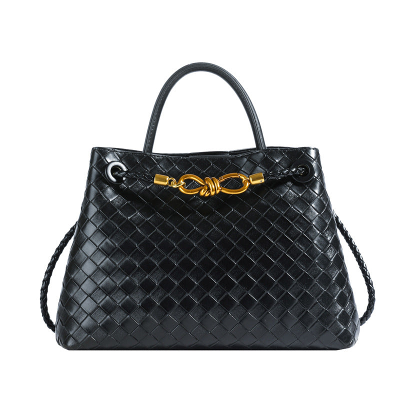 Maison Maryim Woven Knot-Buckle Shoulder Bag