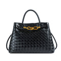 Maison Maryim Woven Knot-Buckle Shoulder Bag