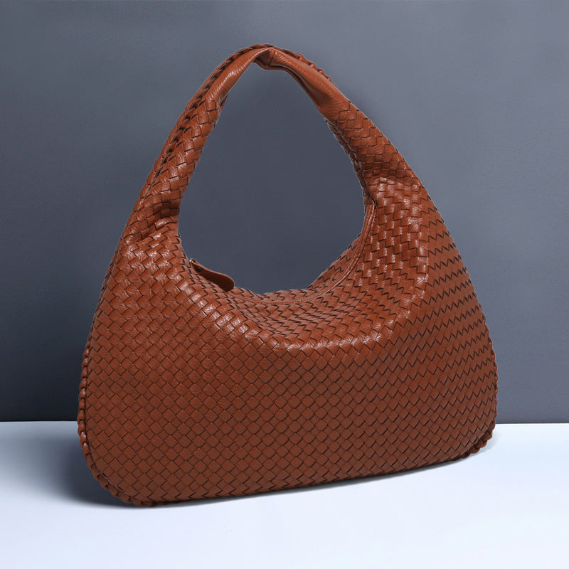 Maison Maryim Luxury Crescent Woven Shoulder Bag for Women — colorway detail — handbag