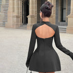 Maison Maryim Élise Cinched Waist Mini Dress — detail view — dress