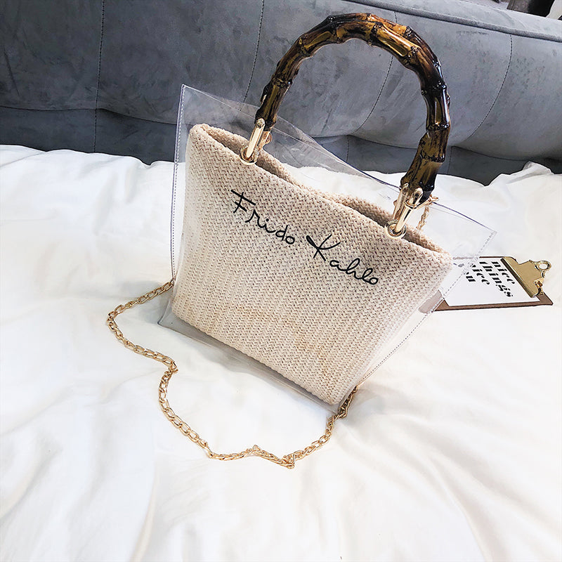 Maison Maryim Transparent Beach Tote — front view — tote