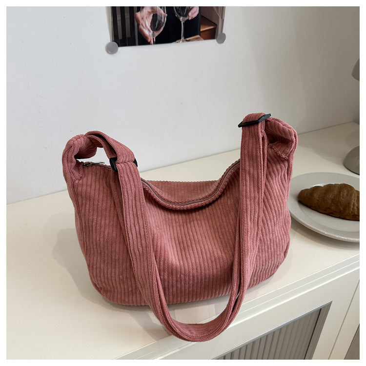 Maison Maryim Crescent Corduroy Shoulder Bag