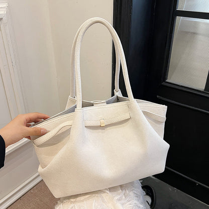 Maison Maryim Women's Suede Tote Bag — interior view — handbag