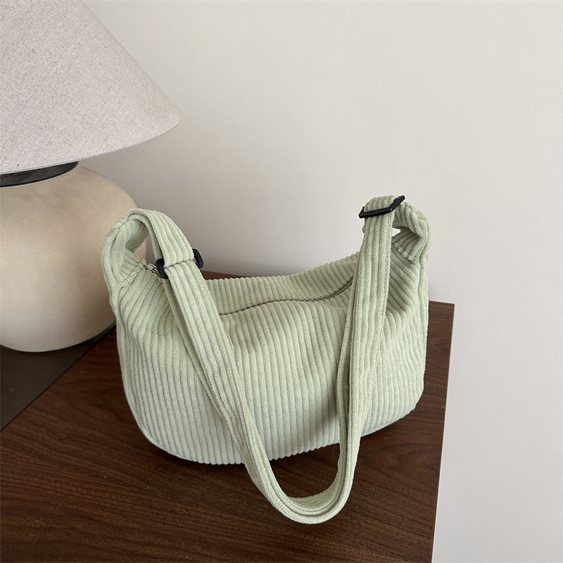 Maison Maryim Crescent Corduroy Shoulder Bag