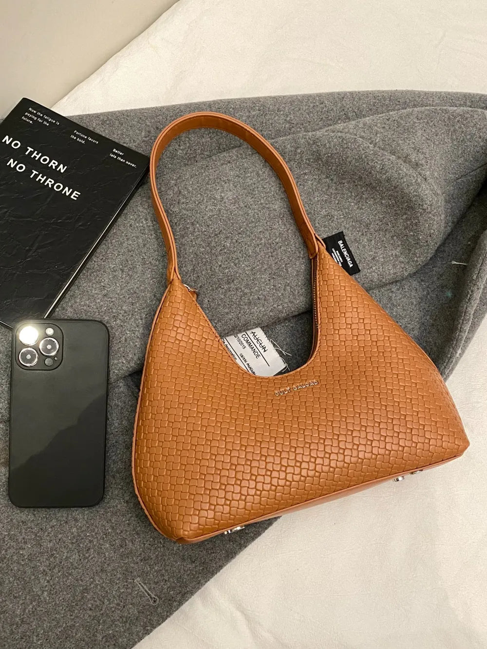 Maison Maryim Textured Vegan Leather Shoulder Bag