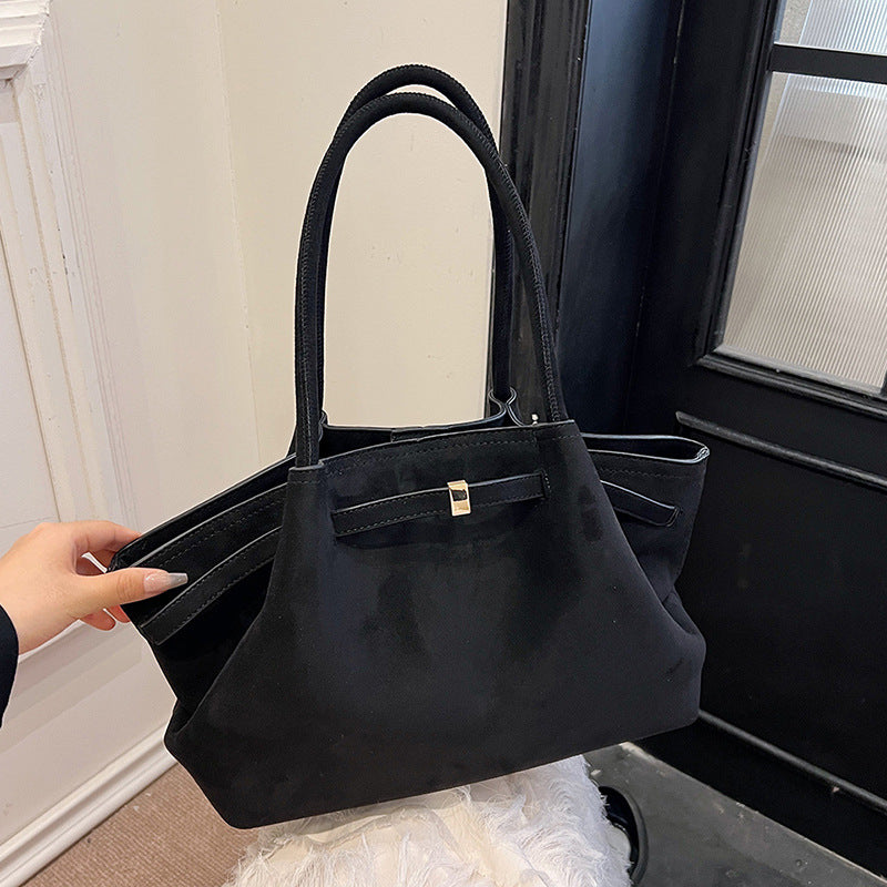 Maison Maryim Women's Suede Tote Bag — back view — handbag