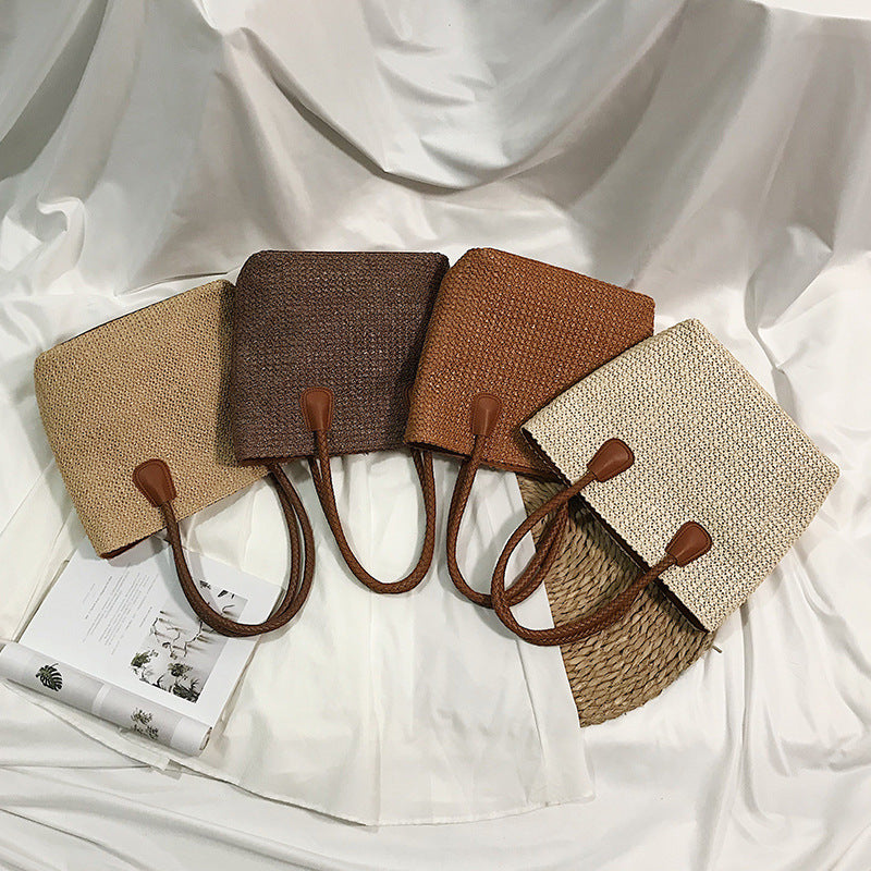 Maison Maryim Woven Straw Basket Bag