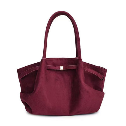 Maison Maryim Women's Suede Tote Bag — styled view — handbag