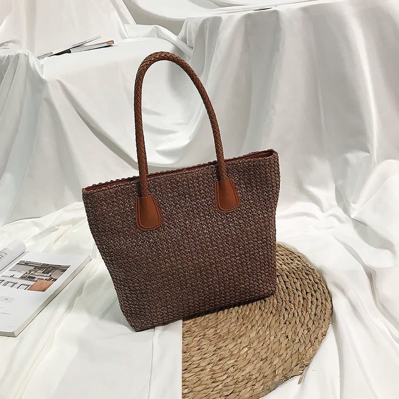 Maison Maryim Woven Straw Basket Bag