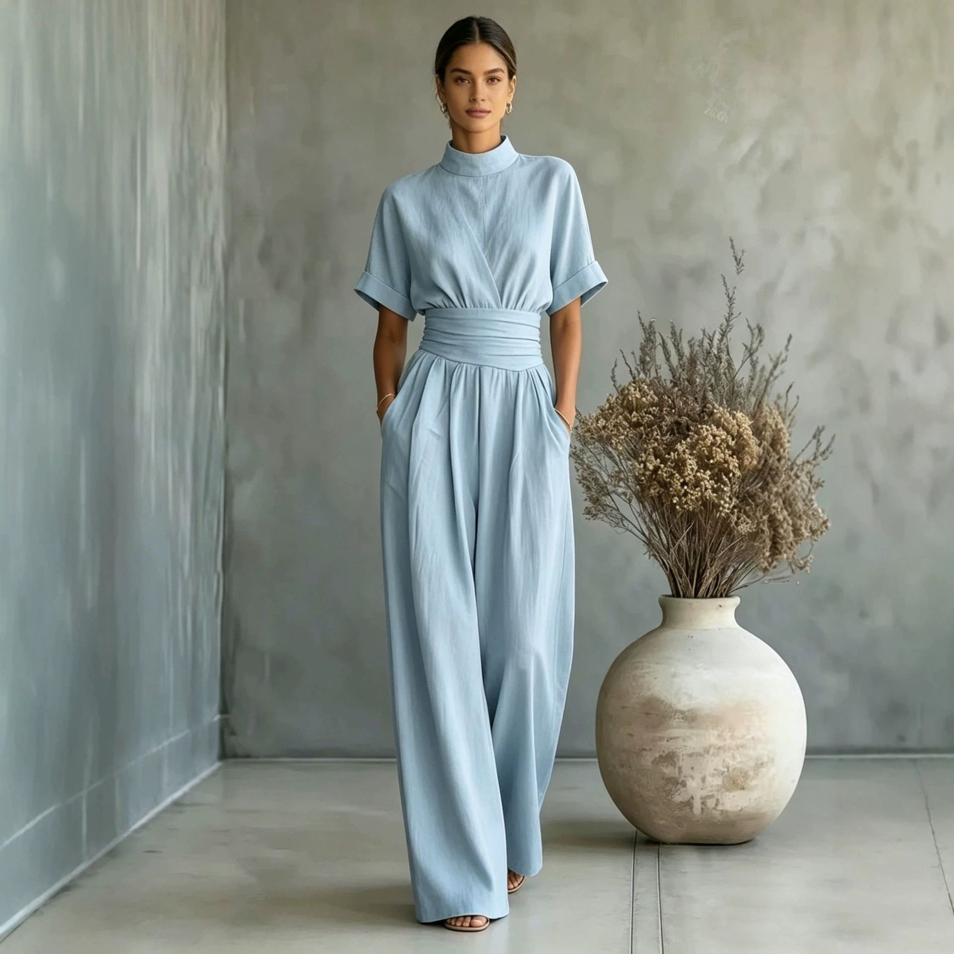 Maison Maryim Wide-Leg Jumpsuit — front view — jumpsuit