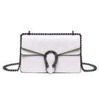 Maison Maryim Croc-Embossed Evening Bag — back view — evening bag