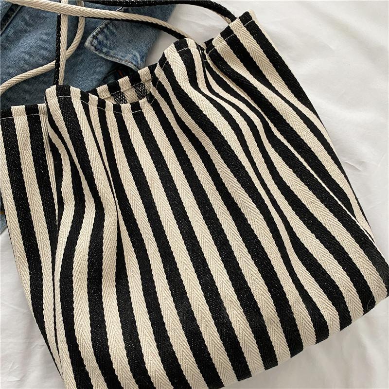 Maison Maryim Striped Canvas Tote