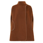 Maison Maryim Cape-Sleeve Wool Poncho Coat