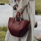 Maison Maryim Lychee-Grain Leather Tote — side view — tote
