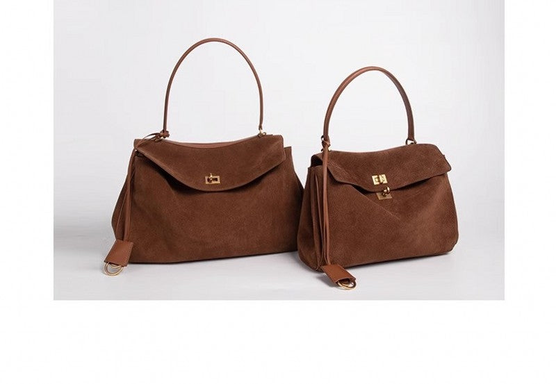 Maison Maryim Suede-Effect Kelly Tote