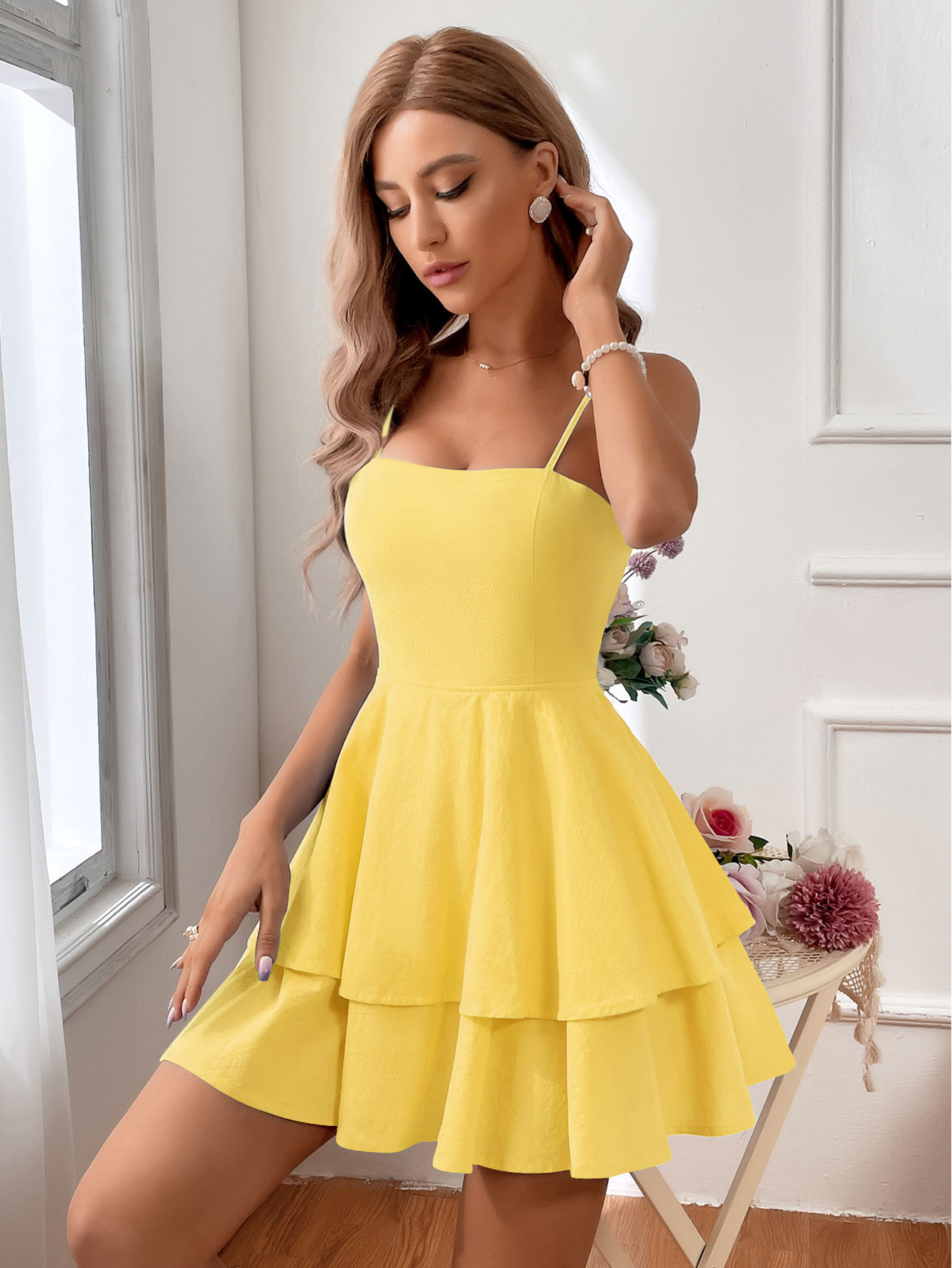 Maison Maryim Suspender A-Line Dress — styled view — dress