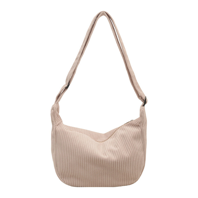 Maison Maryim Crescent Corduroy Shoulder Bag