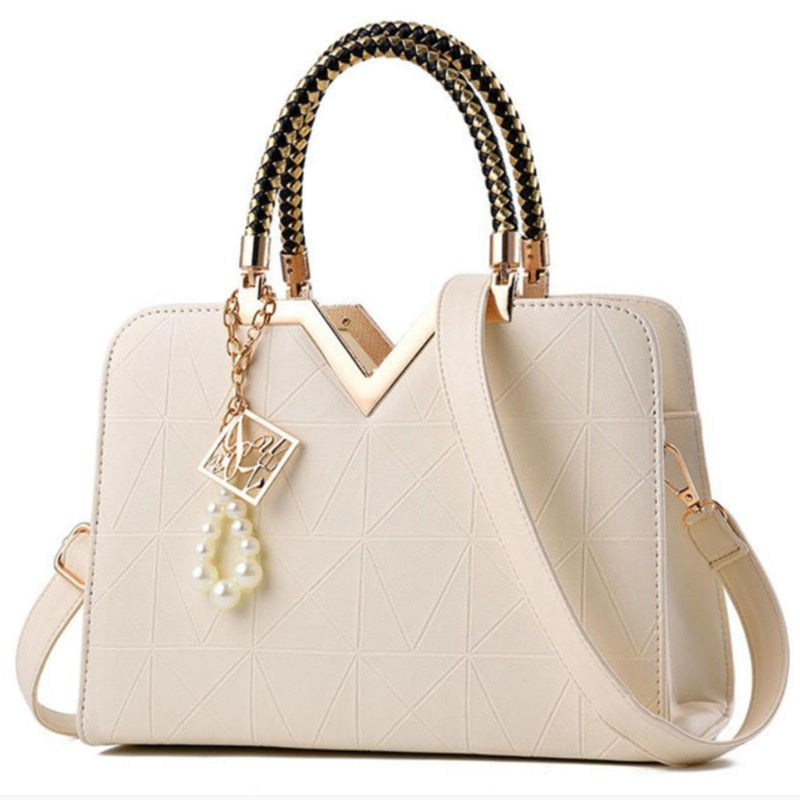 Maison Maryim Embroidered Top-Handle Tote — front view — tote
