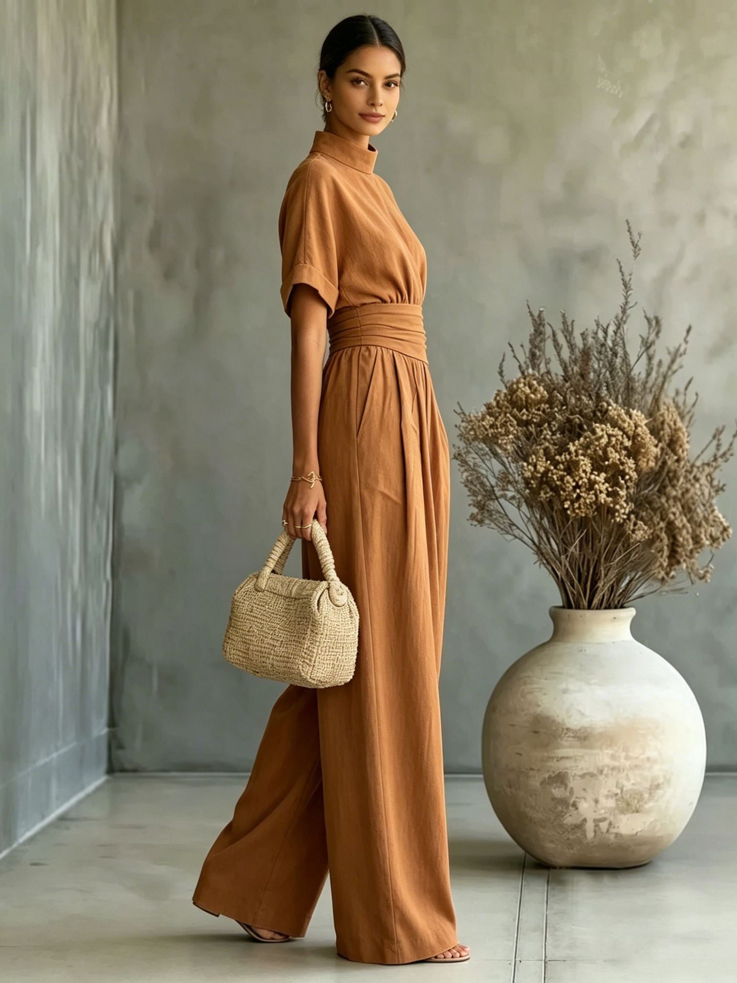 Maison Maryim Wide-Leg Jumpsuit — lifestyle view — jumpsuit
