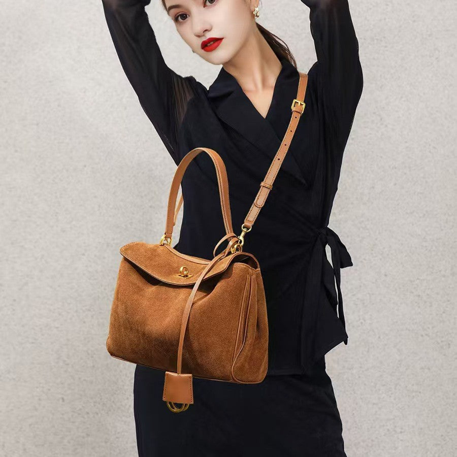 Maison Maryim Suede-Effect Kelly Tote