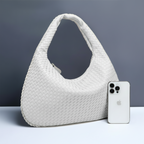 Maison Maryim Luxury Crescent Woven Shoulder Bag for Women — strap detail alternate — handbag