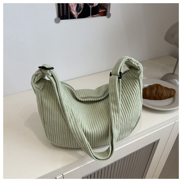 Maison Maryim Crescent Corduroy Shoulder Bag