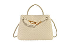 Maison Maryim Woven Knot-Buckle Shoulder Bag