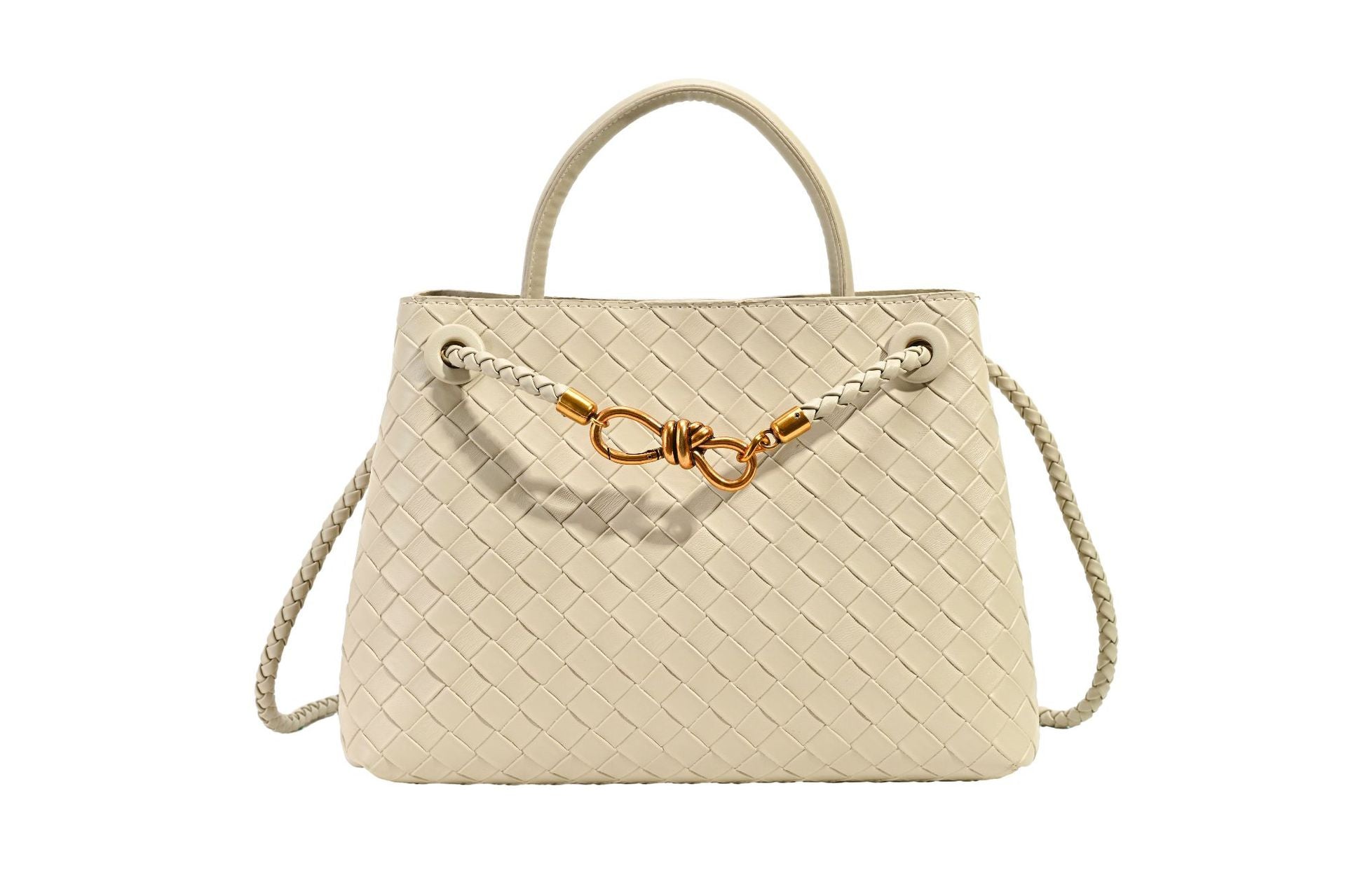 Maison Maryim Woven Knot-Buckle Shoulder Bag