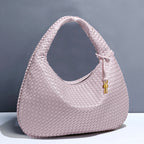 Maison Maryim Luxury Crescent Woven Shoulder Bag for Women — styling detail — handbag